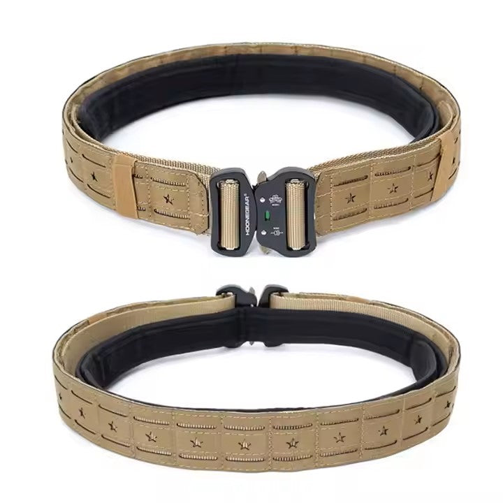 Tactical Battle Belt-MOLLE-Quick Release Buckle Tan